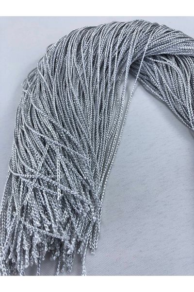 Hobigram شرابة ديكور فضية لامعة 60 سم – تصميم خاص، إكسسوار، إنتاج عالي الجودة، طراز مميز – ديكو
