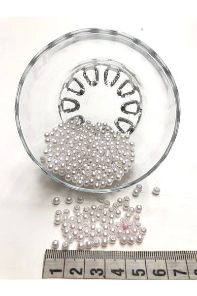 Hobigram White Pearl Beads Plastic 4 Mm Ibc 1004 – Διακοσμητική κορδέλα, Κομψό Σχέδιο, Γυναικείο Αξεσουάρ – Διακοσμητικό