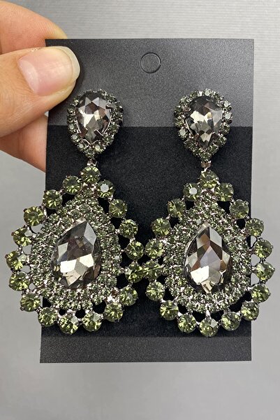 Hobigram Siyah Zeminli Damla Taşlı Küpe – Özel Tasarım, Aksesuar, Kaliteli Ür...