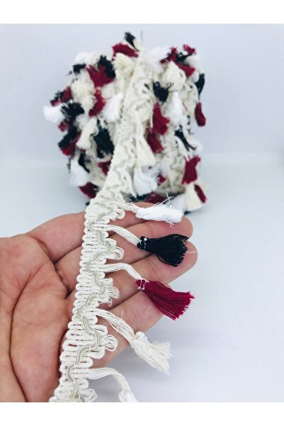 Hobigram Μαύρη μπορντό λευκή βαμβακερή φούντα – Ειδικό σχέδιο, αξεσουάρ, ποιοτική παραγωγή, εντυπωσιακό στυλ – Ku