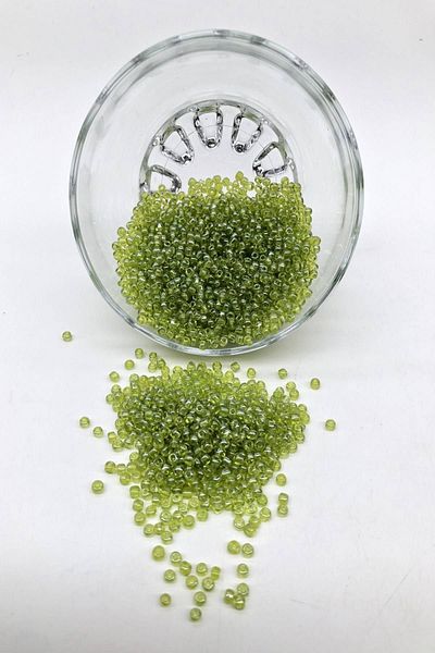 Hobigram Γυαλιστερές πράσινες χάντρες άμμου 3 mm – χάντρες, κομψό σχέδιο, γυναικείο αξεσουάρ – χάντρες