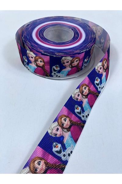 Hobigram Πολύχρωμη κορδέλα Grosgrain με φιγούρα Elsa – Ειδικό σχέδιο, αξεσουάρ, ποιοτική παραγωγή, λαμπερό στυλ – Kur
