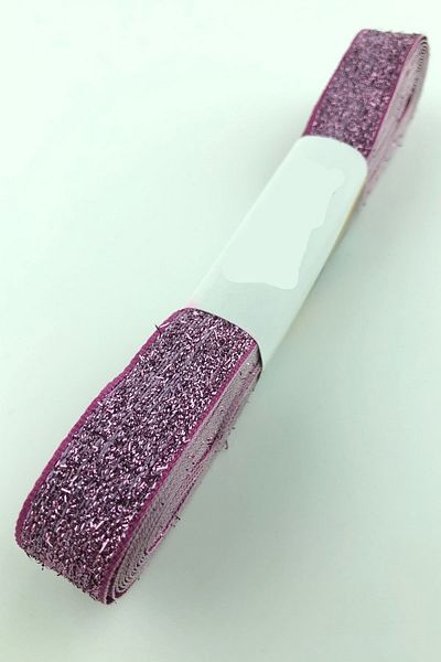 Hobigram Pink Velvet Glitter Ribbon 1,5 cm – Κορδέλα, Κομψό Σχέδιο, Γυναικείο Αξεσουάρ – Κορδέλα