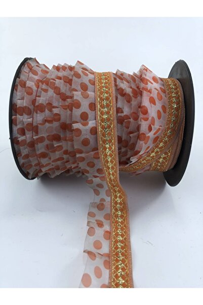 Hobigram Помаранчева стрічка з рюшами та крапками – Спеціальний дизайн, аксесуари, якісне виготовлення, привабливий стиль – Декор