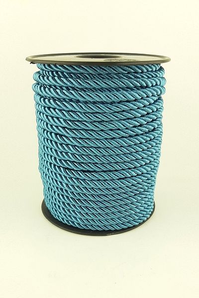 Hobigram Snur albastru petrol 6 mm – ață de împletire, design elegant, accesoriu pentru femei