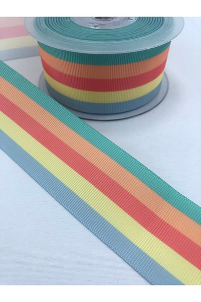 Hobigram Πολύχρωμη πολύχρωμη κορδέλα Grosgrain – Προσαρμοσμένο σχέδιο, αξεσουάρ, ποιοτική παραγωγή, εντυπωσιακό στυλ