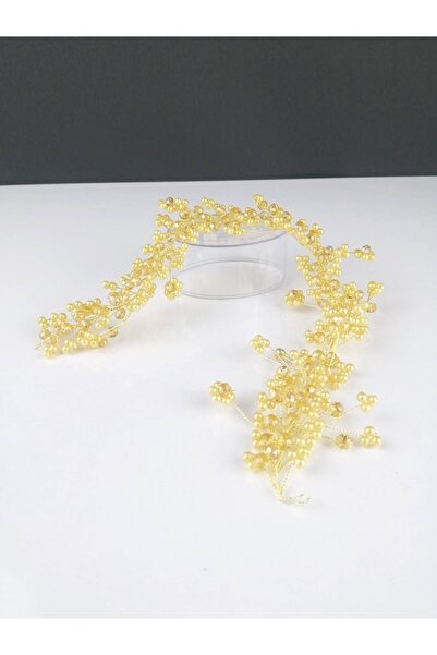 Hobigram Mustard Crystal Hair and Turban Accessory – Special Design, Accessory, Quality Production, Eye-Catching Style