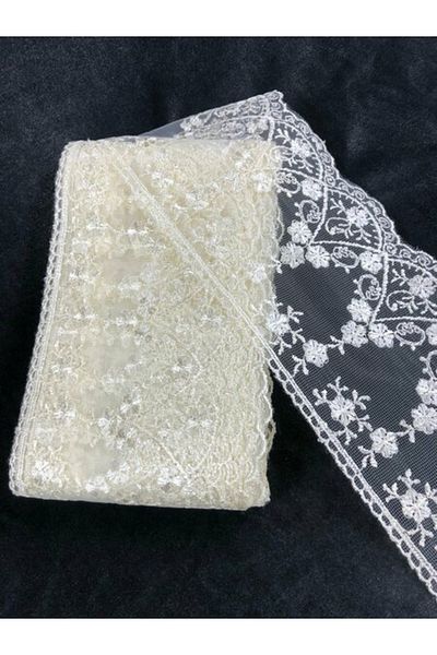 Hobigram Cream Guipure Lace Model 107 Price Is for 1 Meter – Lace, Stylish Design, Women's Accessory