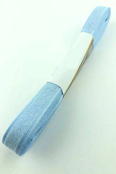 Hobigram Panglică cu efect de catifea de culoare albastru bebeluș 1 cm – panglică, design elegant, accesoriu pentru femei