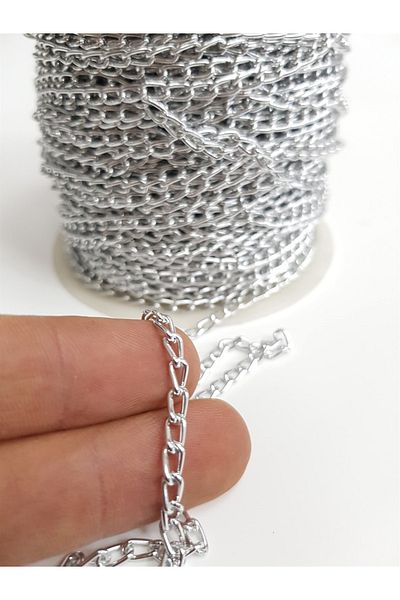 Hobigram سلسلة ألومنيوم فضية (1 طن) – تصميم خاص، إكسسوار، إنتاج عالي الجودة، طراز مذهل – خرز