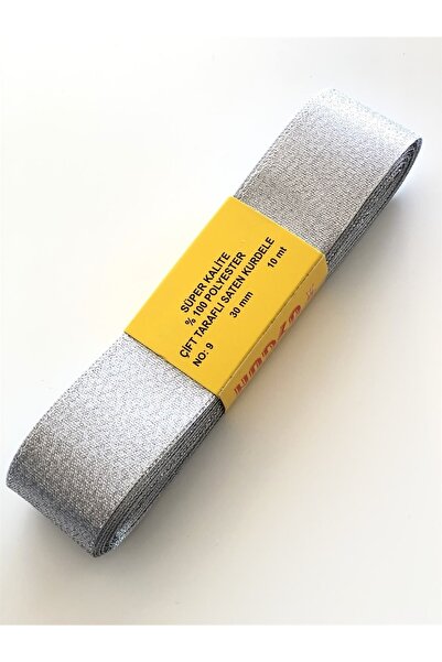 Uygun Gümüş Simli Saten Kurdele 3 Cm 5 Metre – Kurdele