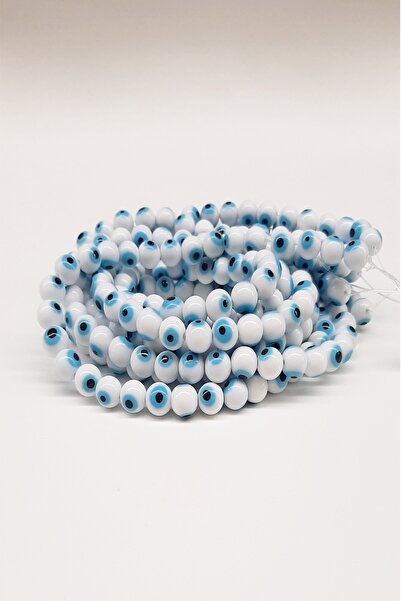 Hobigram Bela plava staklena perla za zlo oko Nzr-1056 – Specijalni dizajn, a...