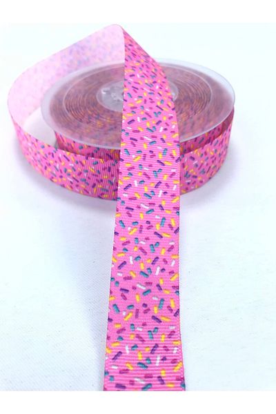 Hobigram Ροζ Χρώμα Μικρό Μοτίβο Καραμέλας Κορδέλα Grosgrain 1 M – Κορδέλα, Κομψό Σχέδιο, Γυναικείο Αξεσουάρ – Kurd