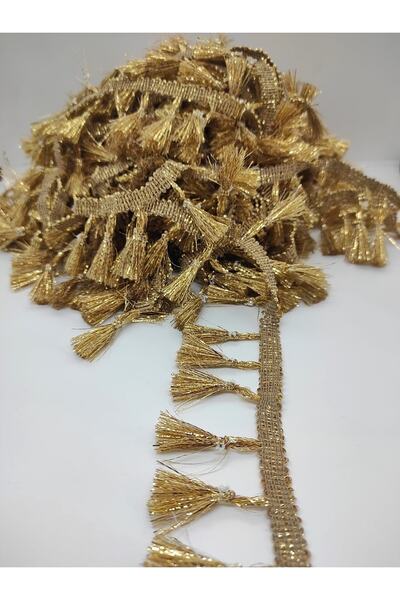 Hobigram Altın Sarısı Simli Saçak Şerit Püskül – Diğer Parti Malzemeleri