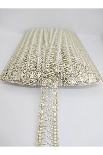 Hobigram Panglică decorativă din răchită cremă pentru ambalarea ornamentelor 5 metri - Panglică decorativă, design elegant - Decor