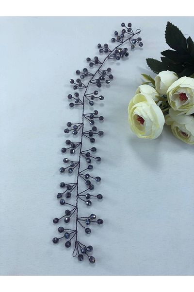Hobigram إكسسوار شعر وعمامة من الكريستال الأرجواني – تصميم خاص، إكسسوار، إنتاج عالي الجودة، طراز مثير للنظر – D