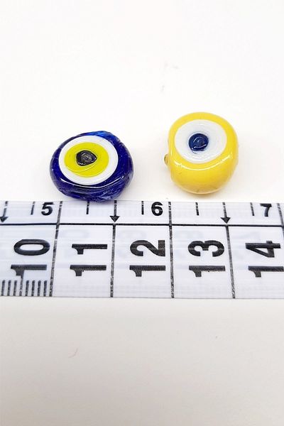 Hobigram Πολύχρωμες Flat Eye of Beef Evil Eye Beads 5 Χρώματα – Χάντρες, Κομψό Σχέδιο, Γυναικείο Αξεσουάρ