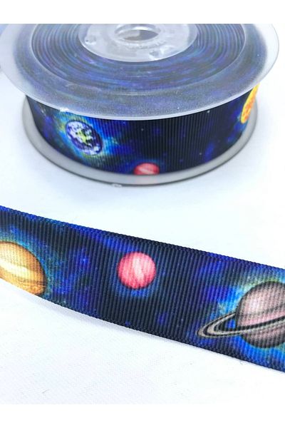 Hobigram Planet Pattern Grosgrain Ribbon – Προσαρμοσμένο σχέδιο, Αξεσουάρ, Ποιοτική Παραγωγή, Εντυπωσιακό Στυλ – Κορδέλα