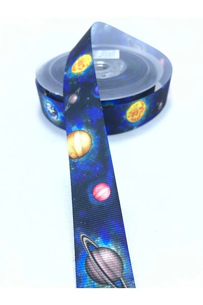 Hobigram Planet Pattern Grosgrain Ribbon – Προσαρμοσμένο σχέδιο, Αξεσουάρ, Ποιοτική Παραγωγή, Εντυπωσιακό Στυλ – Κορδέλα
