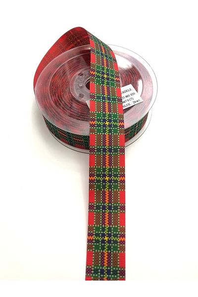 Hobigram Κόκκινη κορδέλα Grosgrain με μοτίβο λουλουδιών 2,5 cm – Κορδέλα, Κομψό Σχέδιο, Γυναικείο Αξεσουάρ – Κορδέλα