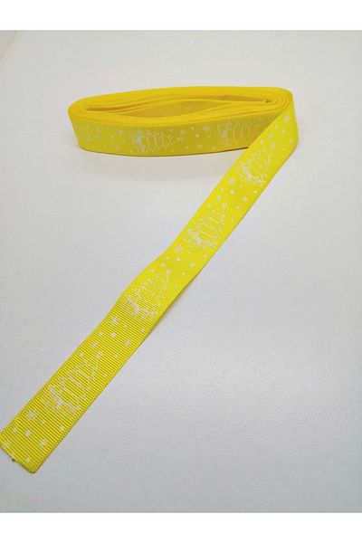 Hobigram Κίτρινη κορδέλα γκρογκρέιν πεύκου 2,5 cm 2 μέτρα – Κορδέλα, Κομψό Σχέδιο, Γυναικείο Αξεσουάρ – Κορδέλα – K