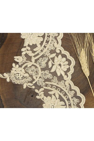 Hobigram Kappiçino French Guipure 756 – Panglică decorativă, Design elegant, Accesoriu pentru femei – Panglică decorativă
