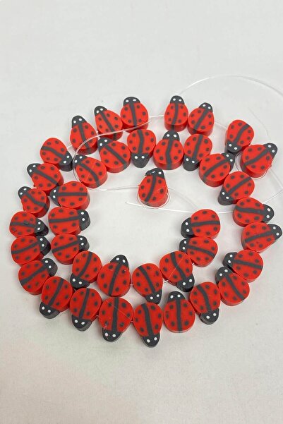 Hobigram Vrste perli Motiv crvene bubamare Perle od fimo gume – Perle, stilsk...