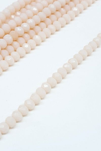 Hobigram Crystal Bead Matte Cream 4 mm – Χάντρες, Κομψό Σχέδιο, Γυναικείο Αξεσουάρ – Χάντρες