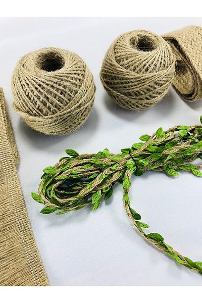Hobigram Σετ κορδέλας από σχοινί γιούτας – Ειδικό σχέδιο, αξεσουάρ, ποιοτική παραγωγή, λαμπερό στυλ – Διακόσμηση