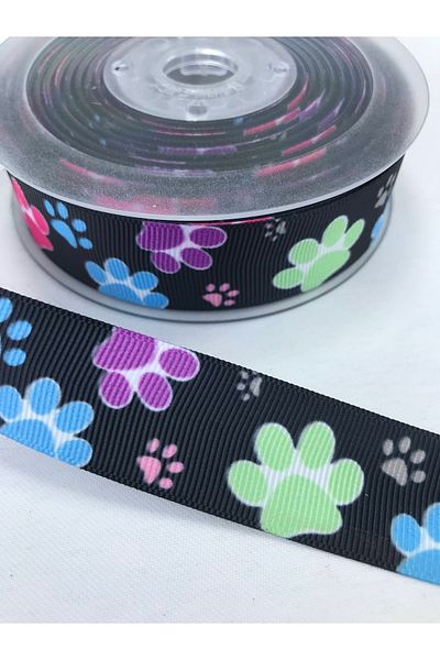 Hobigram Μεγάλη κορδέλα Grosgrain με μοτίβο ποδιών 1 M – Κορδέλα, Κομψό Σχέδιο, Γυναικείο Αξεσουάρ – Κορδέλα – Κορδέλα