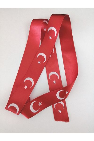 Hobigram Σατέν κορδέλα με μοτίβο τουρκικής σημαίας – Ειδικό σχέδιο, αξεσουάρ, ποιοτική παραγωγή, εντυπωσιακό στυλ – Kurd