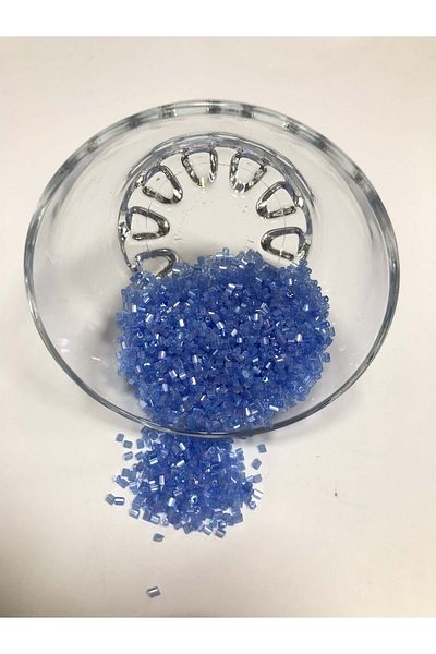 Hobigram Μπλε κομμένες χάντρες 2 - 2,5 mm Kes-1074 – Διακοσμητική κορδέλα, κομψό σχέδιο, γυναικείο αξεσουάρ