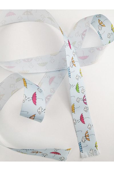 Hobigram Κορδέλα Grosgrain με μοτίβο ομπρέλας – Προσαρμοσμένο σχέδιο, αξεσουάρ, ποιοτική παραγωγή, εντυπωσιακό στυλ – Κορδέλα
