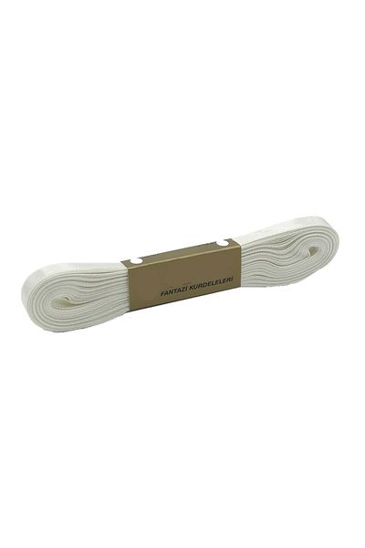 Hobigram Panglică Satin Cremă 1 Cm – Design Special, Accesoriu, Producție de Calitate, Stil Glamour – Panglică – Kurde