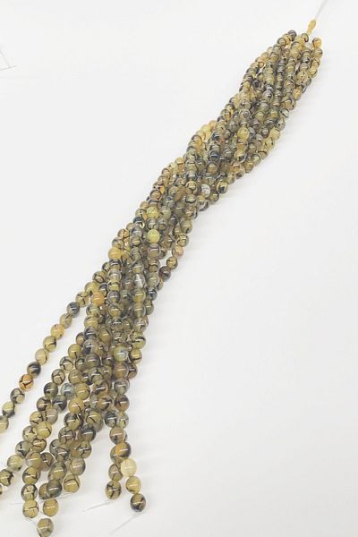 Hobigram خرز من حجر العقيق الطبيعي الملون 8 مم - تصميم خاص، إكسسوار، إنتاج عالي الجودة، طراز مثير للنظر - خرز
