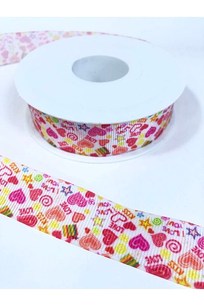 Hobigram Ροζ φούξια μεγάλη μικρή καρδιά με μοτίβο Grosgrain κορδέλα – κορδέλα, κομψό σχέδιο, γυναικείο αξεσουάρ