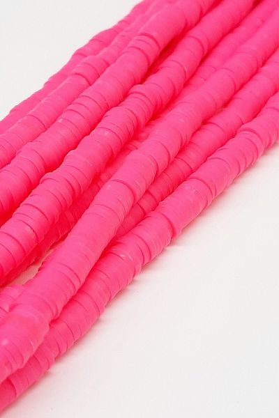 Hobigram Neon Fuchsia Fimo Dough Beads Fhb-1029 – Χάντρες, Κομψό Σχέδιο, Γυναικείο Αξεσουάρ – Χάντρες – Χάντρες