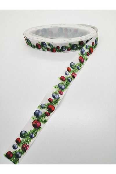 Hobigram Κορδέλα Grosgrain με μοτίβο λευκής πεύκης 2,5 cm 2 μέτρα – Κορδέλα, κομψό σχέδιο, γυναικείο αξεσουάρ – Ku