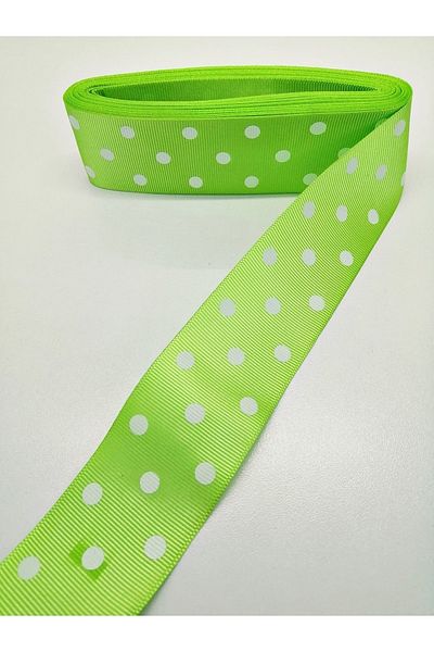 Hobigram Πράσινη πουά Grosgrain Κορδέλα 4 εκ. 2 μέτρα – Κορδέλα, Κομψό Σχέδιο, Γυναικείο Αξεσουάρ – Κορδέλα – Κ