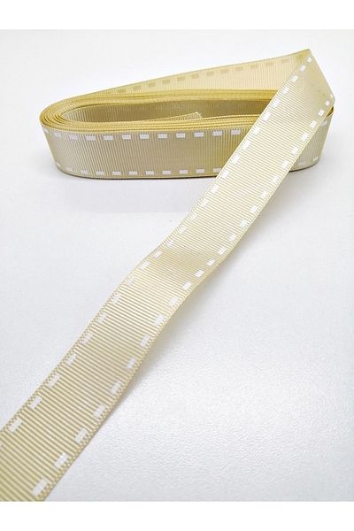 Hobigram Cappicino Line Printed Grosgrain Κορδέλα 2,5 cm 1 Meter – Κορδέλα, Κομψό Σχέδιο, Γυναικείο Αξεσουάρ