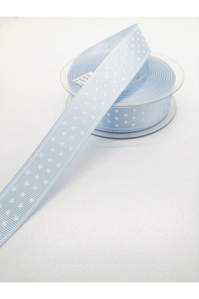 Hobigram Panglică Grosgrain Blue Star 2,5 Cm 2 Metri – Panglică, Design Elegant, Accesoriu Femei