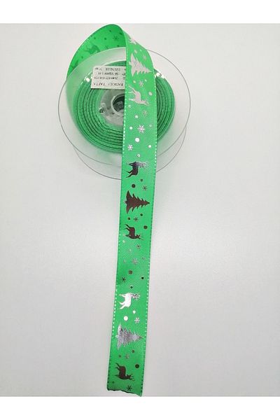 Hobigram Green Pine Tree Deer Grosgrain Κορδέλα 2,5 cm 2 Yards – Κορδέλα, Κομψό Σχέδιο, Γυναικείο Αξεσουάρ – Ku