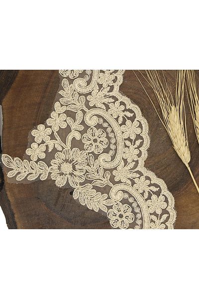 Hobigram Kappiçino Color French Guipure 044 – Διακοσμητική κορδέλα, Κομψό Σχέδιο, Γυναικείο Αξεσουάρ – Διακοσμητική Κορδέλα