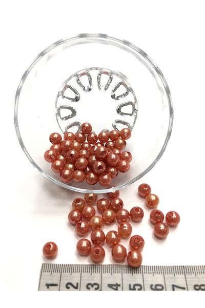 Hobigram Orange Pearl Beads 8 mm – Χάντρες, Κομψό Σχέδιο, Γυναικείο Αξεσουάρ – Χάντρες