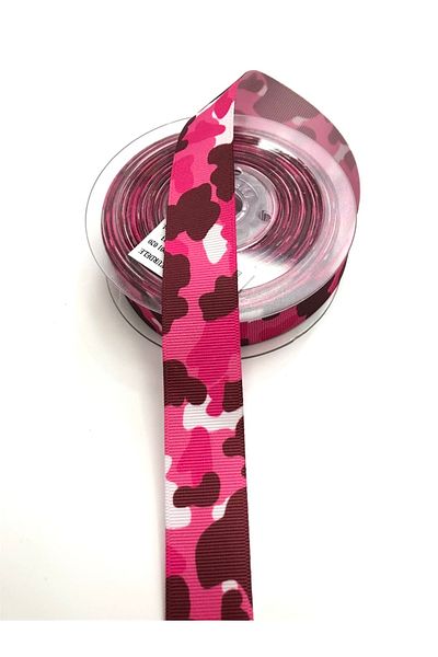 Hobigram Κορδέλα Grosgrain με φούξια μοτίβο 2,5cm – Κορδέλα, Κομψό Σχέδιο, Γυναικείο Αξεσουάρ – Κορδέλα – Κορδέλα