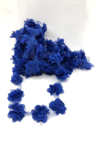 Hobigram Saks Blue Laser Cut Rose Decoration Packaging Material Organza Fabric Artificial Flower 12 Pieces Rose – Decor