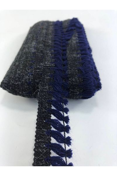Hobigram Cască cu franjuri cu dungi bleumarin negru – Design special, Accesoriu, Producție de calitate, Stil atrăgător – Decor
