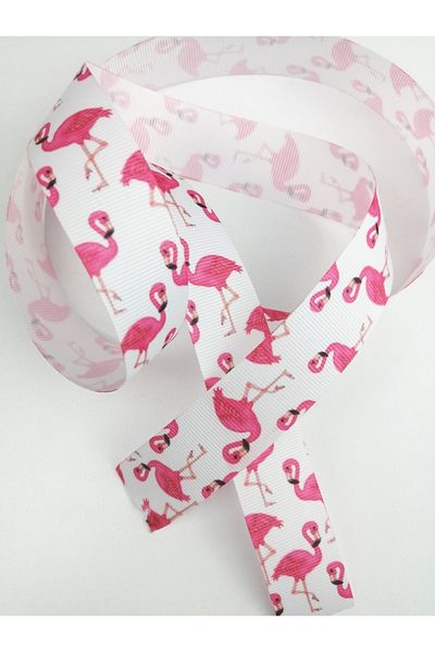 Hobigram Panglică imprimată cu model Flamingo – Design special, Accesoriu, Producție de calitate, Stil atrăgător – Panglică