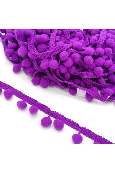 Hobigram Μωβ κορδέλα Pompom – Ειδικό σχέδιο, Αξεσουάρ, Ποιοτική Παραγωγή, Στυλ που τραβάει τα βλέμματα – Διακοσμητική κορδέλα