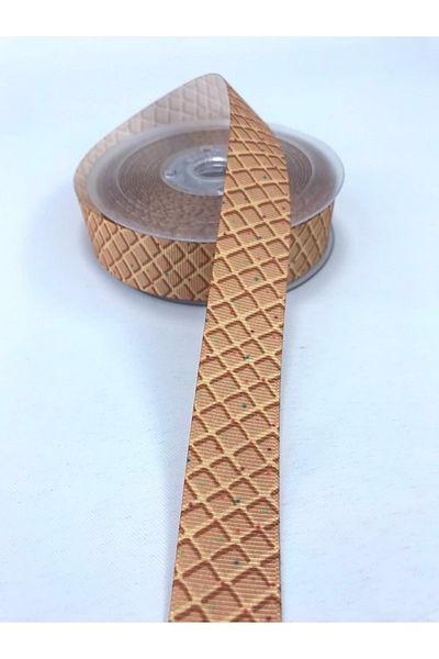 Hobigram Καφέ Κορδέλα Grosgrain με σχέδιο σταυρού – Προσαρμοσμένο σχέδιο, αξεσουάρ, ποιοτική παραγωγή, εντυπωσιακό στυλ